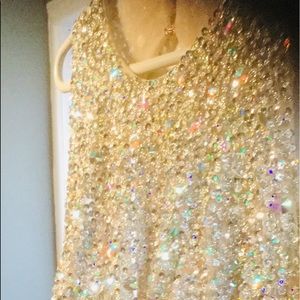 Size18/20  crystal beaded wine red,back openback